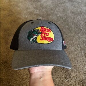 Bass Pro Shops Racing Cap with Black and White Accents